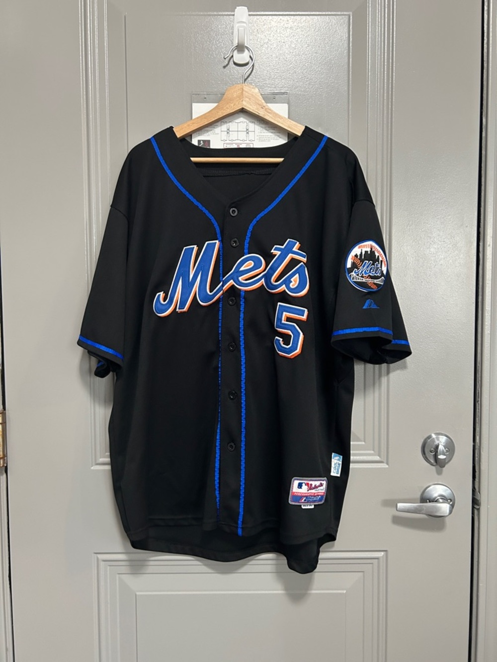 Majestic New York Mets David Wright Jersey - Black